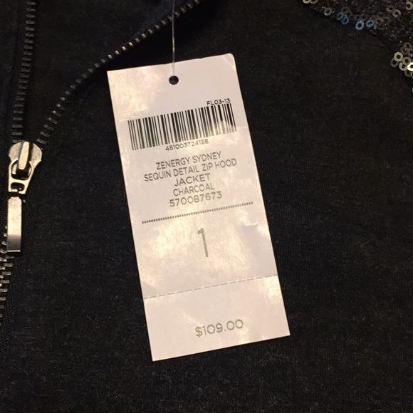 NWT Zenergy by Chico’s zip up hoodie - Picture 4 of 6